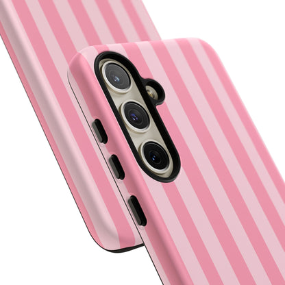 Pink Stripe Phone Case – Pastel Coquette Aesthetic Tough Protective Case