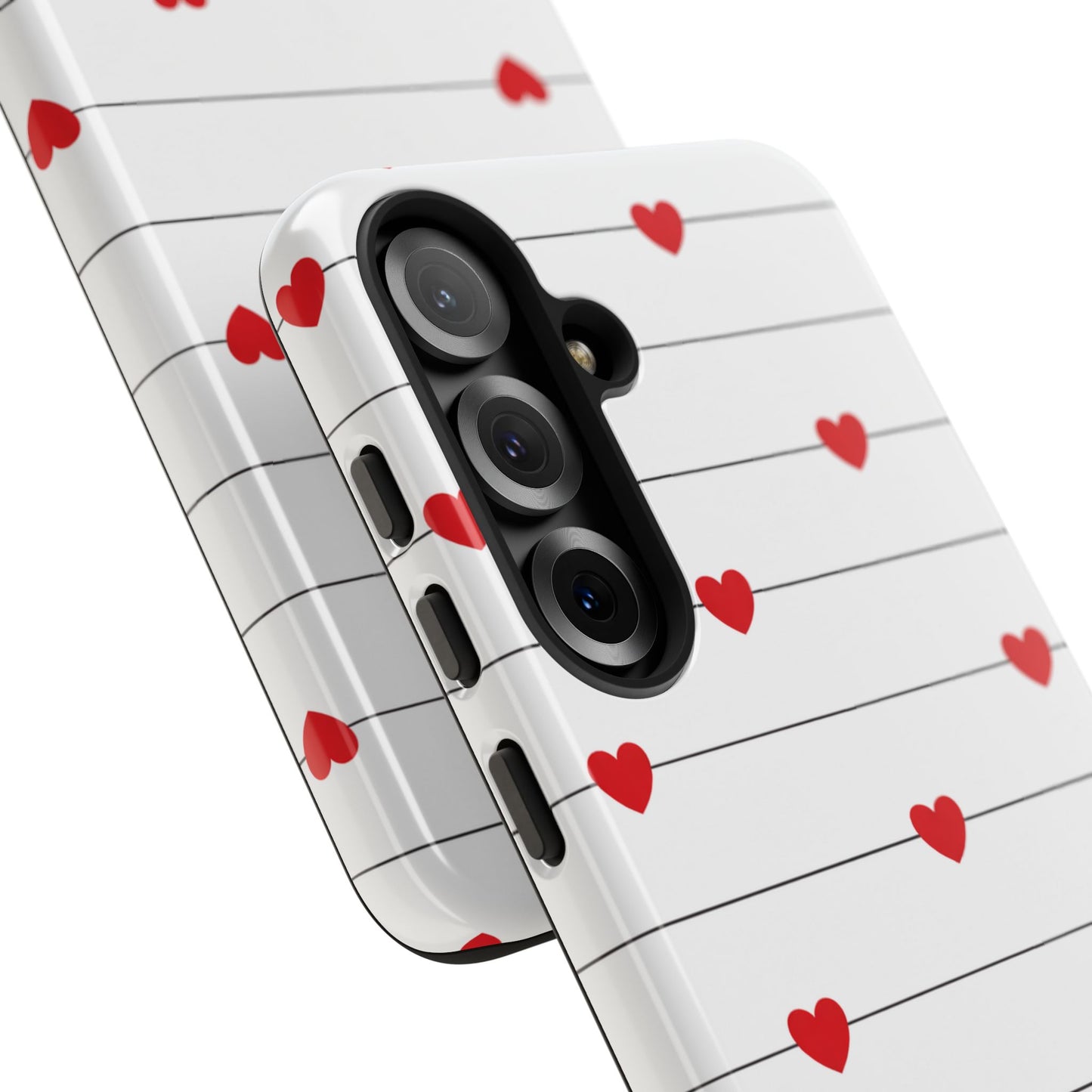 Red Heart Stripe iPhone Case | Tough Shockproof Love Aesthetic Cover