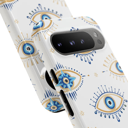 Blue Evil Eye Phone Case – Protective Slim Shockproof Cover for Iphone, Samsung Galaxy and Pixel