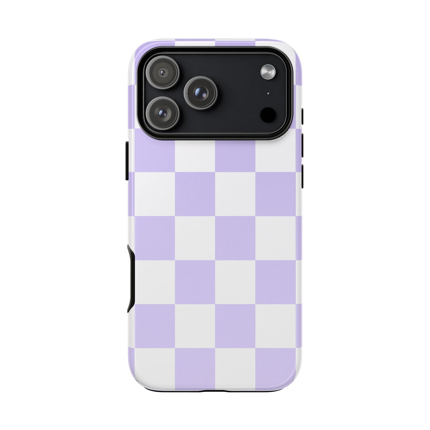 Lavender Checkerboard Phone Case | Pastel Aesthetic Checkered iPhone & Samsung Tough Case