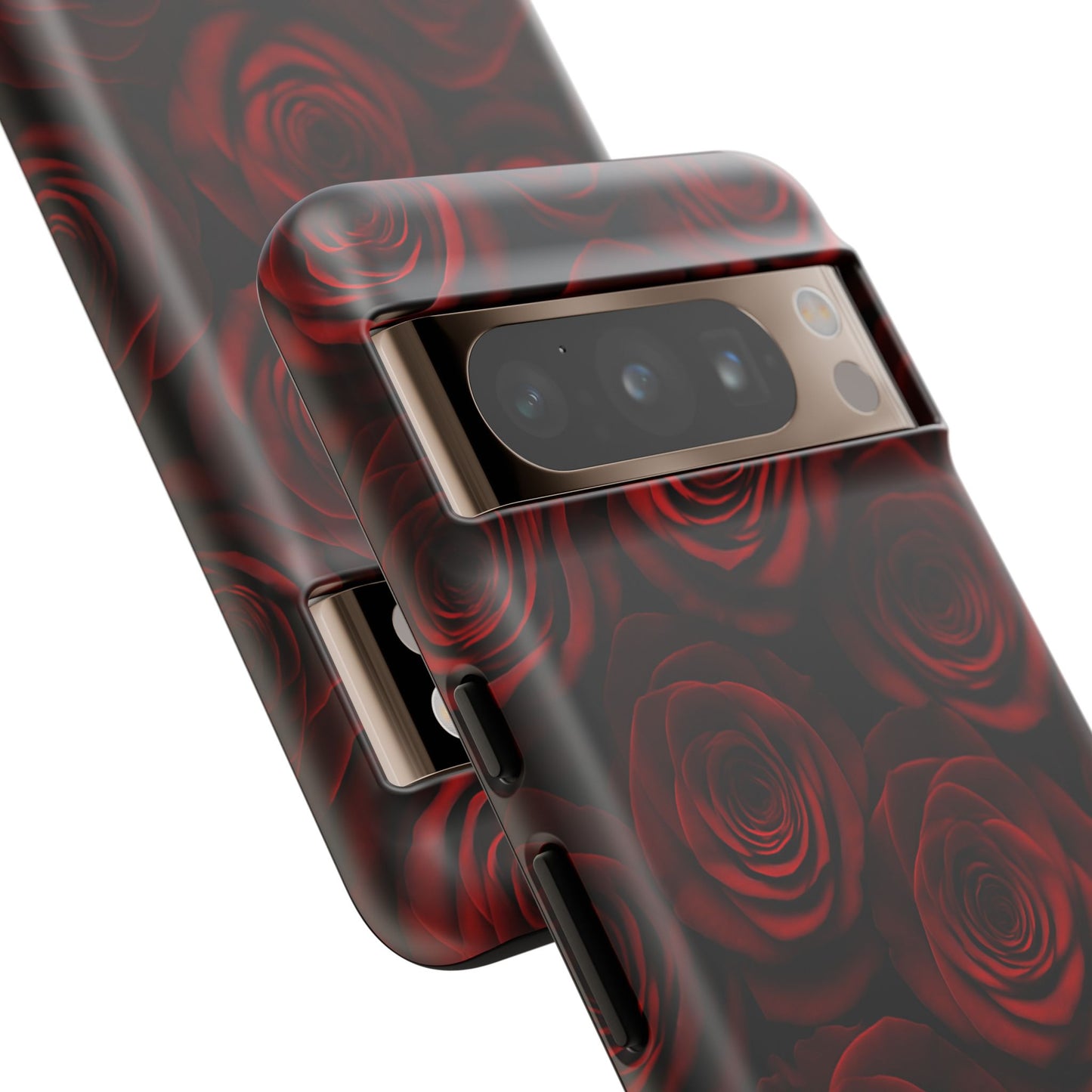 Dark Red Rose Phone Case – Gothic Floral Tough Case (iPhone, Samsung, Pixel)