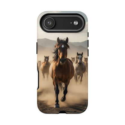 Running Horses Phone Case | Wild Mustang Herd Tough Protective Cover