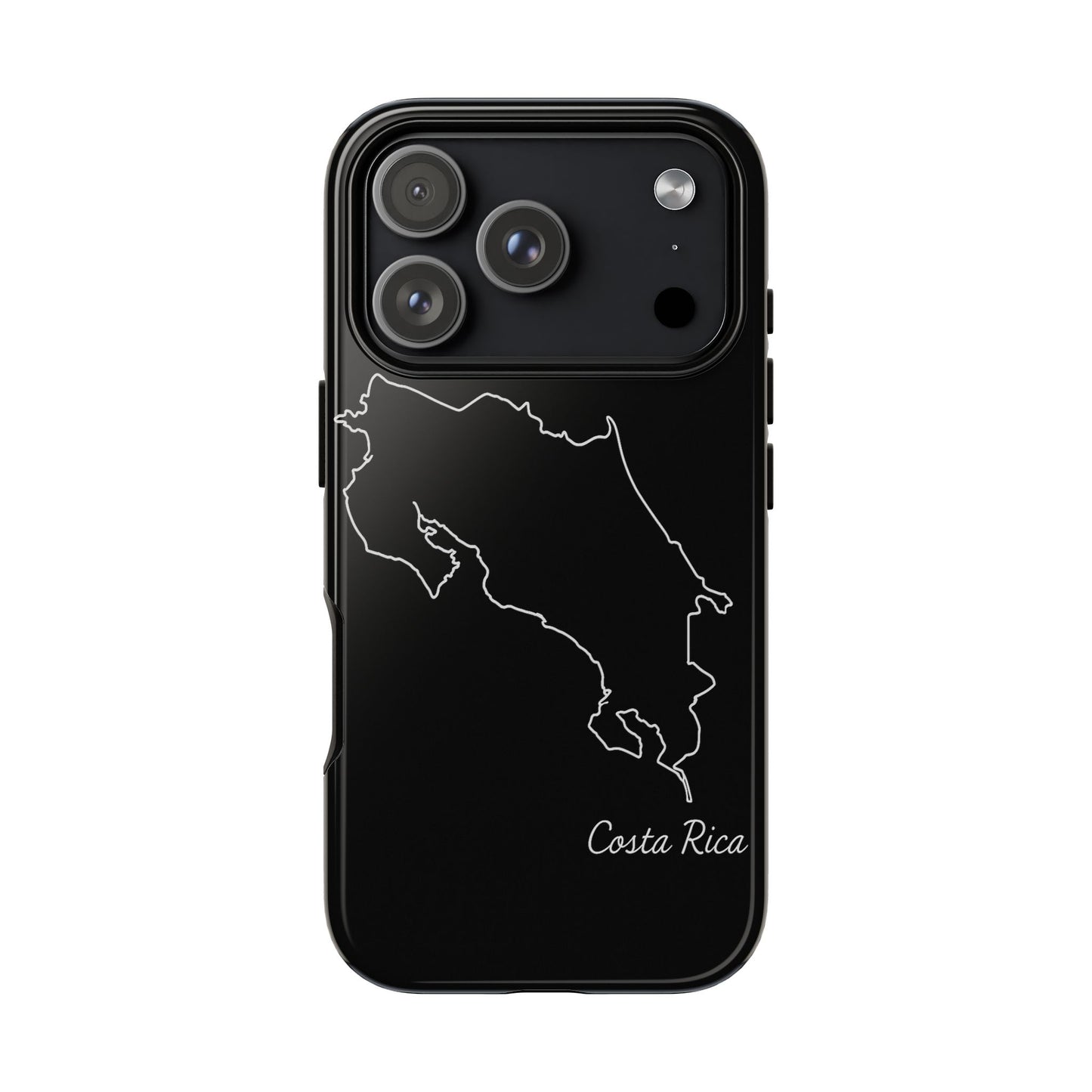 Costa Rica Outline Phone Case – Minimal Country Map Tough Case (iPhone, Samsung, Pixel)