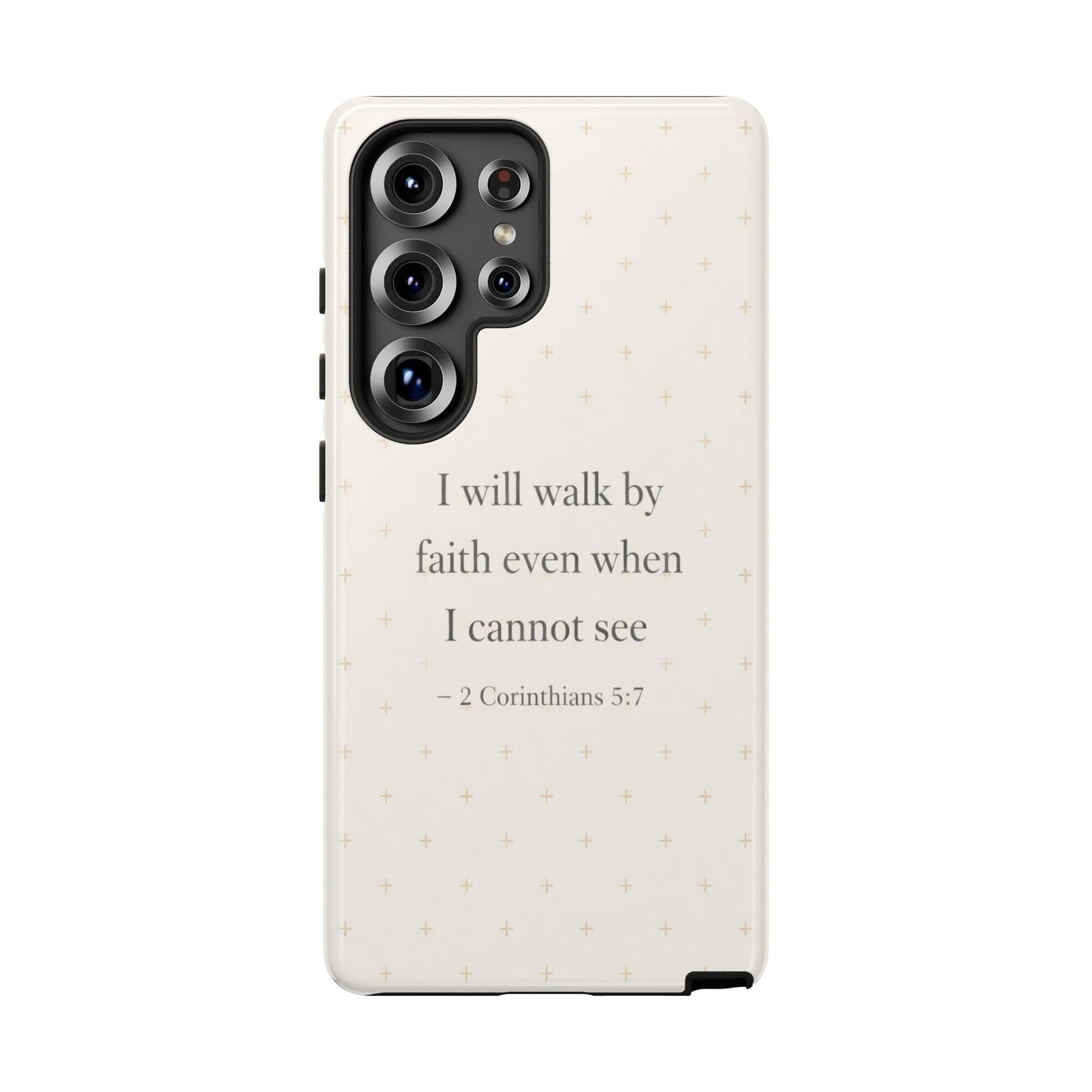Walk by Faith Phone Case 2 Corinthians 5:7 Christian Bible Cover