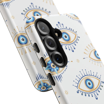 Blue Evil Eye Phone Case – Protective Slim Shockproof Cover for Iphone, Samsung Galaxy and Pixel