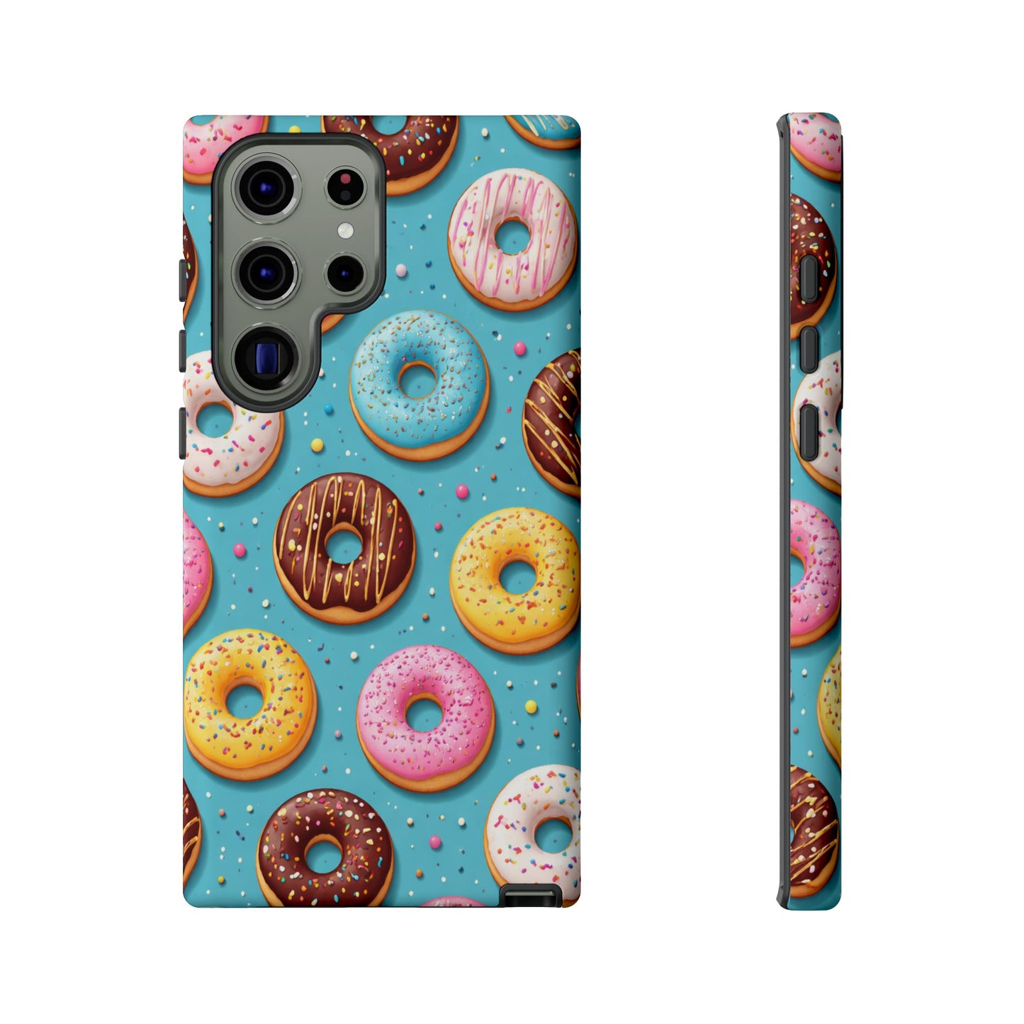 Cute Donut Pattern Phone Case – Colorful Sprinkles Dessert Design for Iphone, Samsung Galaxy and Pixel