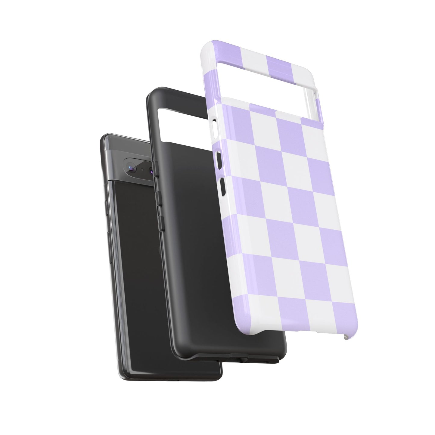 Lavender Checkerboard Phone Case | Pastel Aesthetic Checkered iPhone & Samsung Tough Case