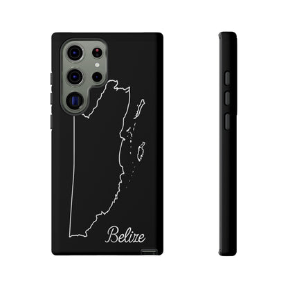 Belize Outline Phone Case – Minimal Country Map Tough Case (iPhone, Samsung, Pixel)