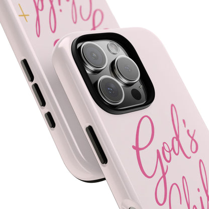 Gods Child Phone Case Christian Pink Aesthetic Tough iPhone Case
