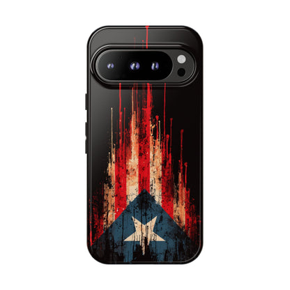 Puerto Rico Flag Phone Case | Distressed Puerto Rican Flag Tough Case | Boricua Pride Protective iPhone Samsung Cover