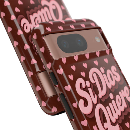 Si Dios Quiere Phone Case Latina Aesthetic Pink Hearts iPhone Samsung