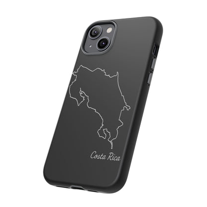 Costa Rica Outline Phone Case – Minimal Country Map Tough Case (iPhone, Samsung, Pixel)