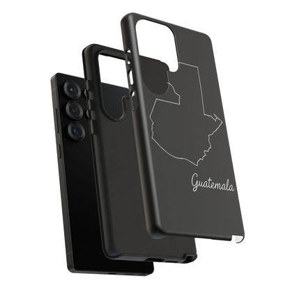 Guatemala Outline Phone Case – Minimal Country Map Tough Case (iPhone, Samsung, Pixel)