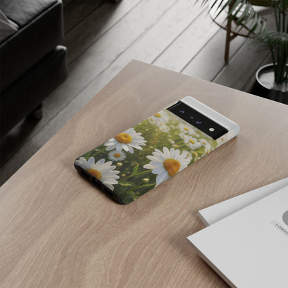 Daisy Phone Case – Floral Spring Field Tough Protective Case (iPhone, Samsung, Pixel)