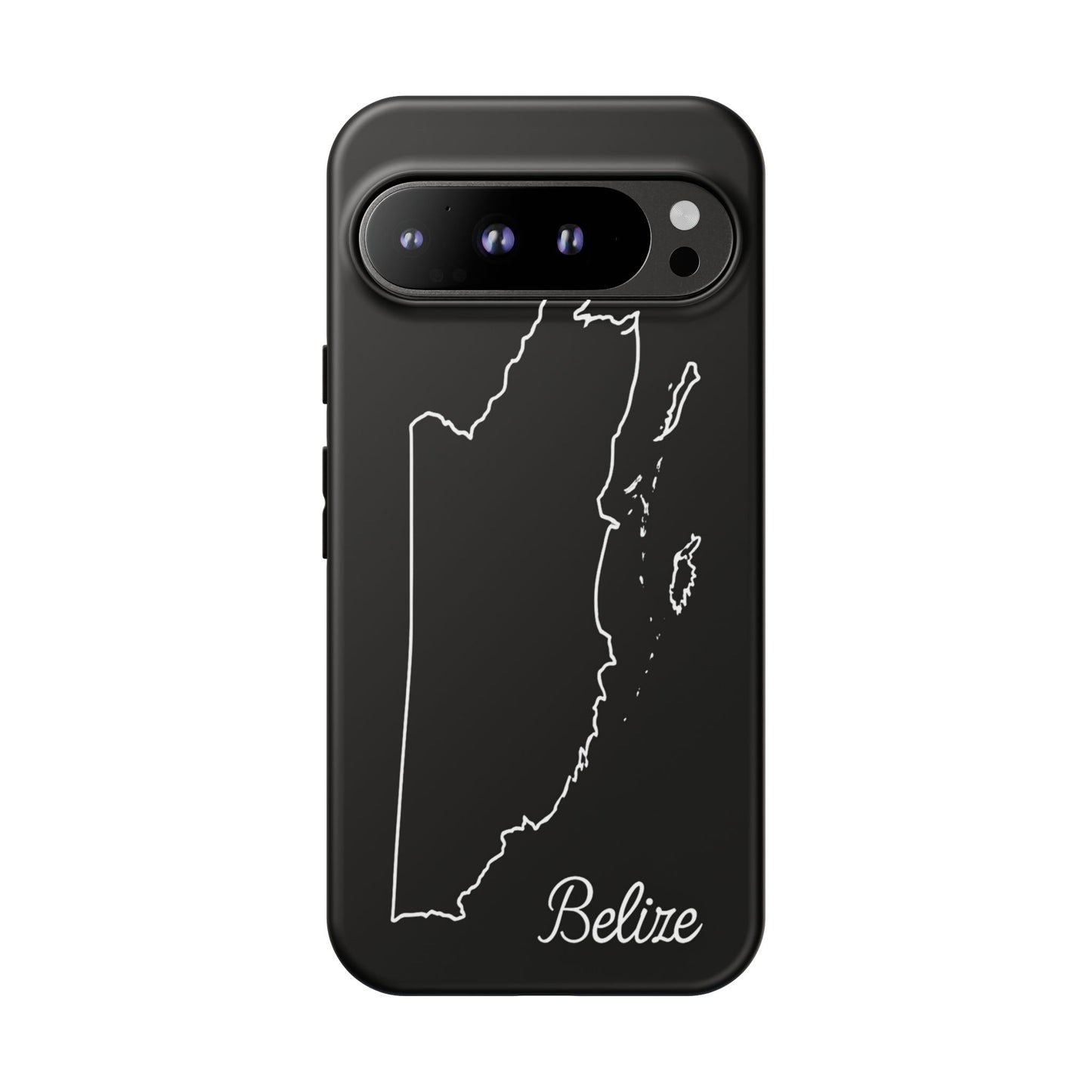Belize Outline Phone Case – Minimal Country Map Tough Case (iPhone, Samsung, Pixel)