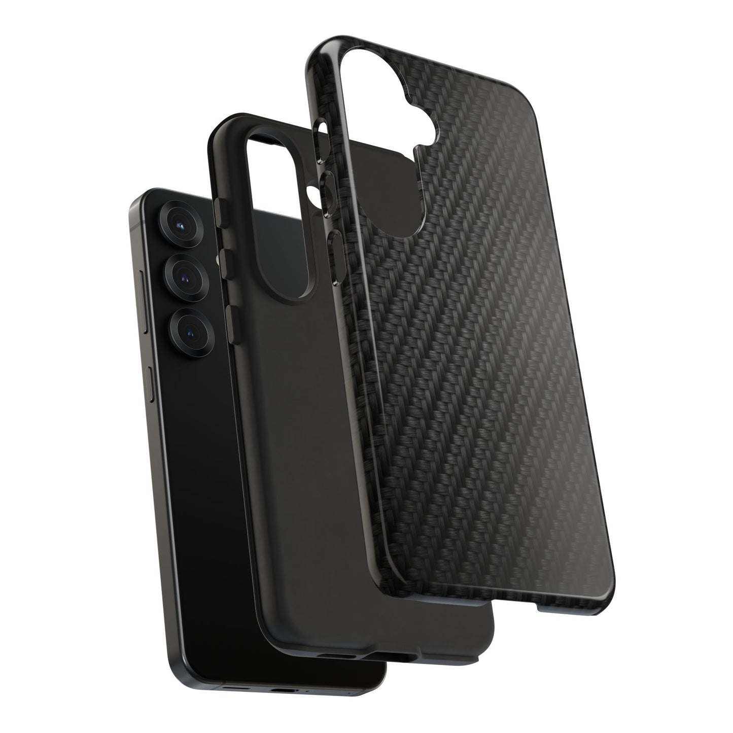 Carbon Fiber Inspired Phone Case – Rugged Slim Protective Tech Case for iPhone & Samsung