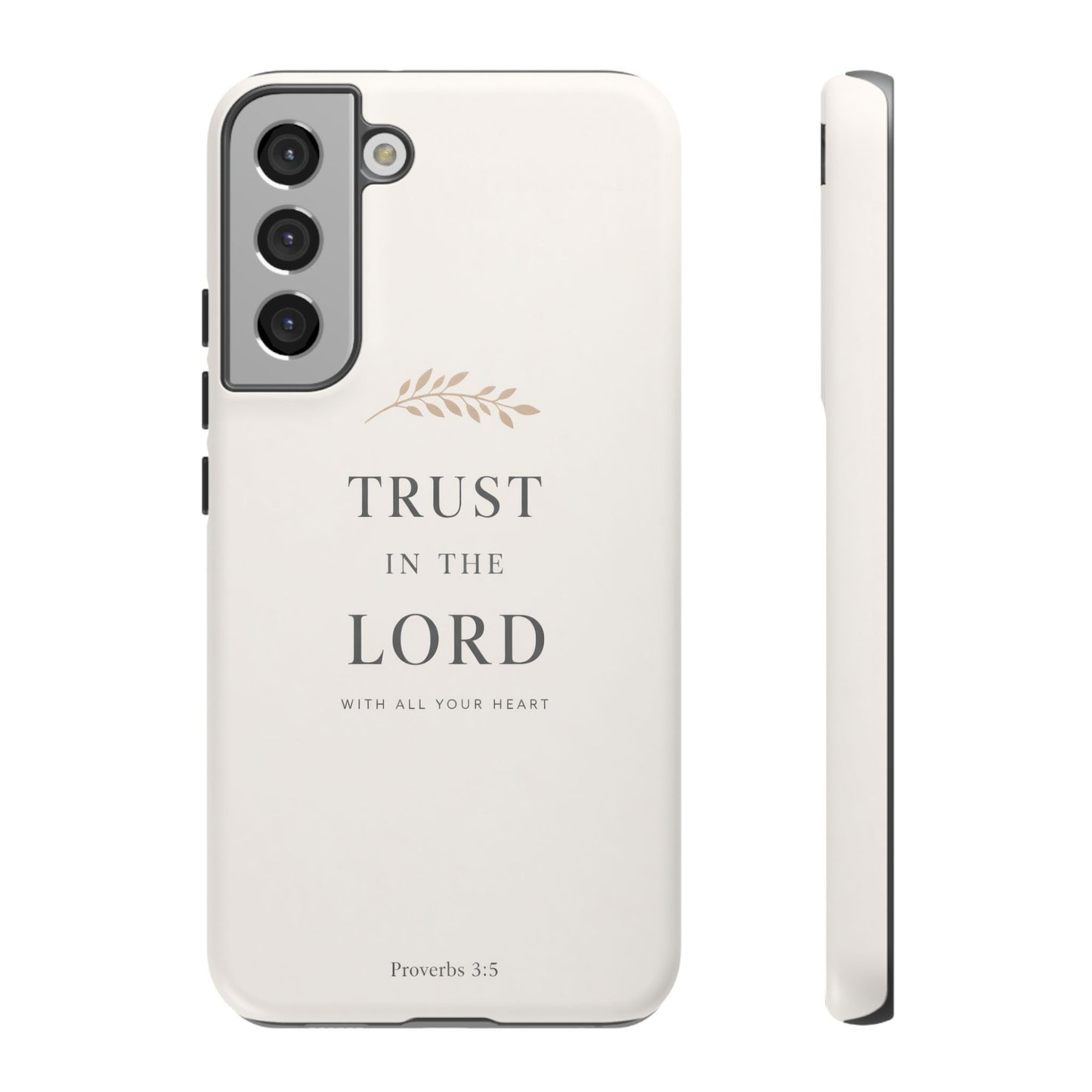 Proverbs 3:5 Christian Phone Case Trust in the Lord Minimalist Faith Cover