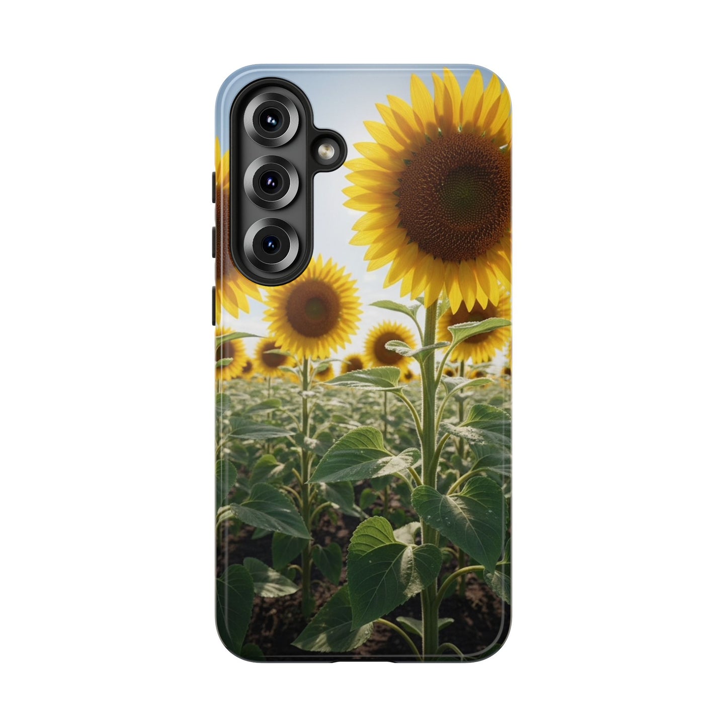 Sunflower Field Phone Case | Golden Hour Floral Aesthetic | Bright Summer Tough Case