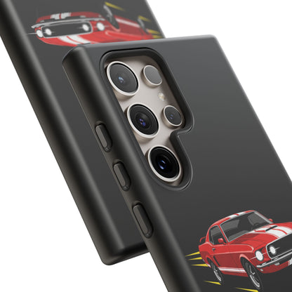Red Muscle Car Phone Case – Classic Car Racing Tough Protective Case