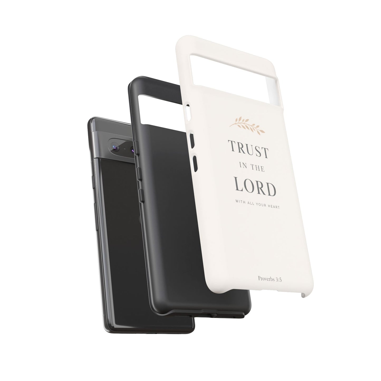 Proverbs 3:5 Christian Phone Case Trust in the Lord Minimalist Faith Cover