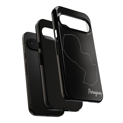 Paraguay Outline Phone Case – Minimal Country Map Tough Case (iPhone, Samsung, Pixel)