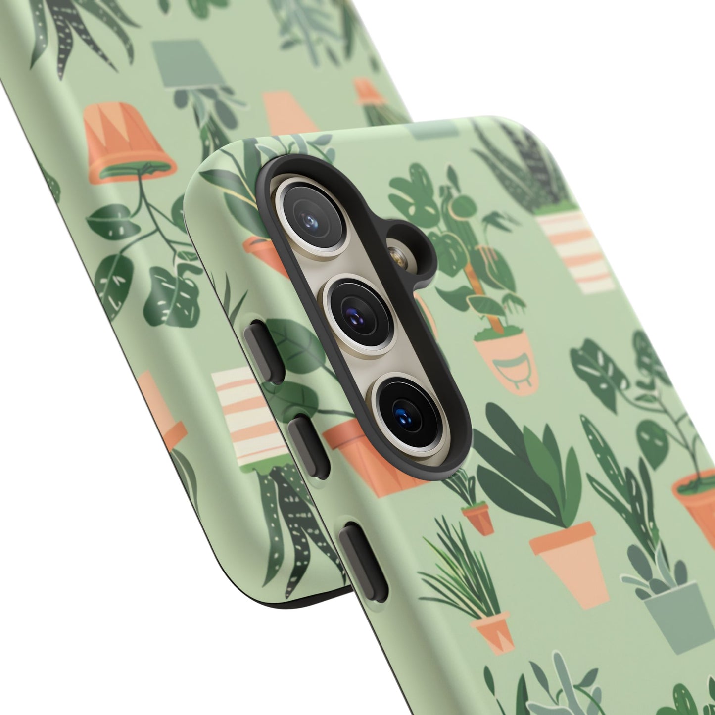 Plant Lover Phone Case | Cute Potted Plants Pattern | Botanical Aesthetic Tough Case