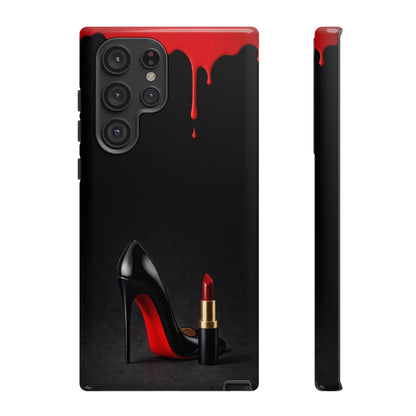 Dark Feminine Red Drip Phone Case – Gothic Glam Tough Cover
