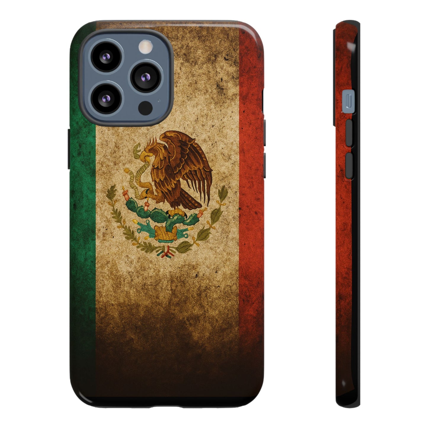 Vintage Mexico Flag Phone Case – Mexican Pride Grunge Flag Aesthetic Tough Case