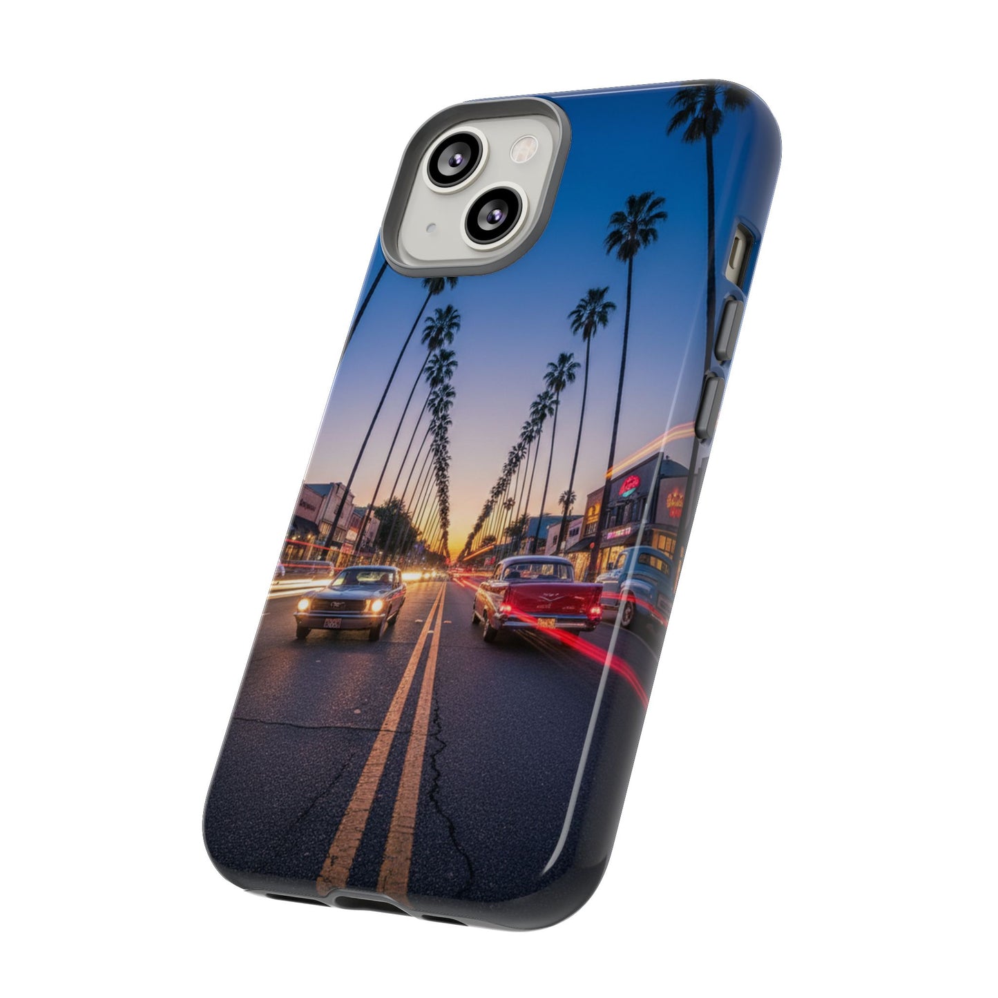 LA Sunset Boulevard Phone Case | Palm Tree Sunset Aesthetic | City Night Tough Case
