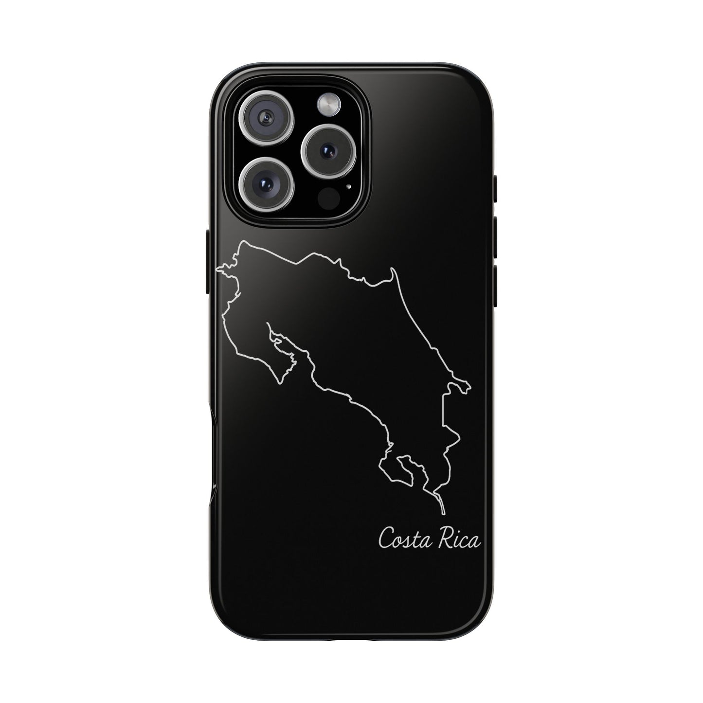 Costa Rica Outline Phone Case – Minimal Country Map Tough Case (iPhone, Samsung, Pixel)