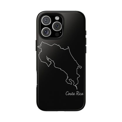 Costa Rica Outline Phone Case – Minimal Country Map Tough Case (iPhone, Samsung, Pixel)
