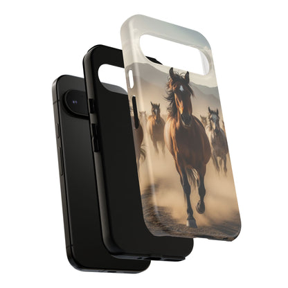 Running Horses Phone Case | Wild Mustang Herd Tough Protective Cover