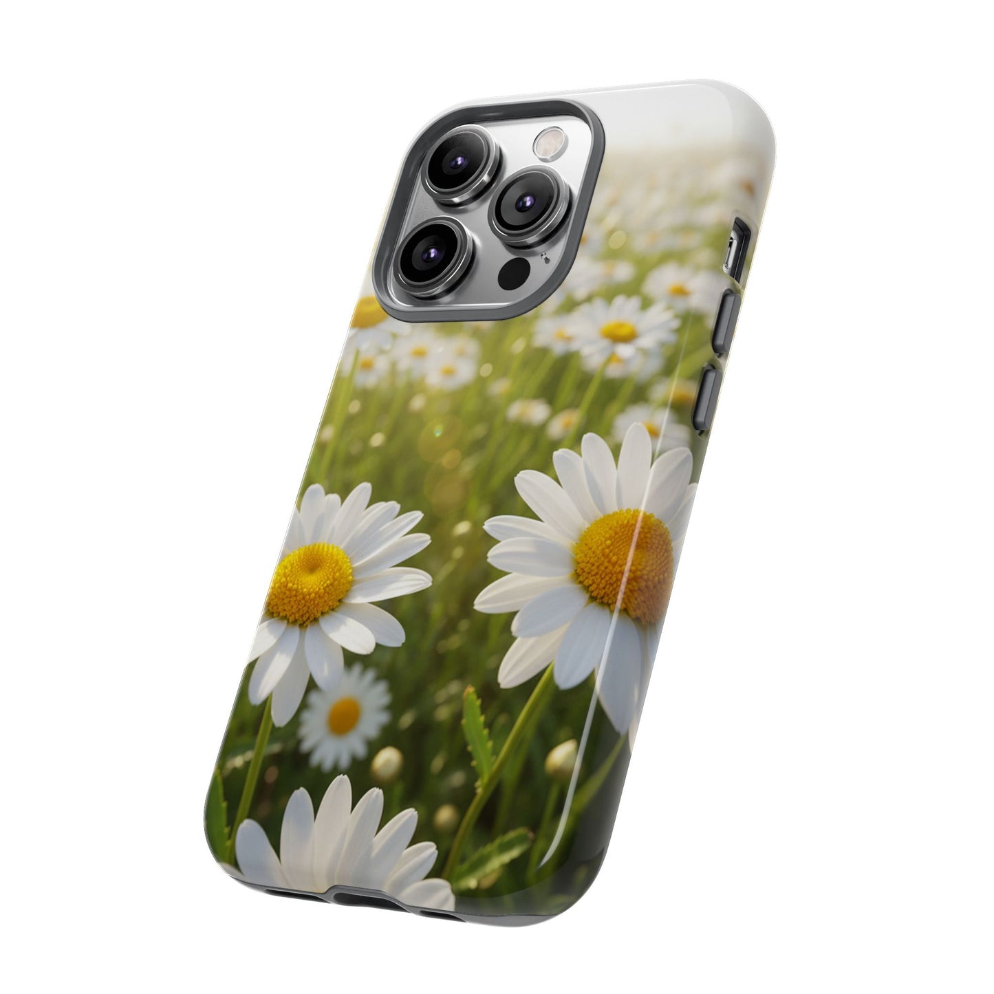 Daisy Phone Case – Floral Spring Field Tough Protective Case (iPhone, Samsung, Pixel)