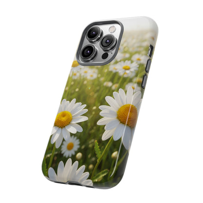 Daisy Phone Case – Floral Spring Field Tough Protective Case (iPhone, Samsung, Pixel)