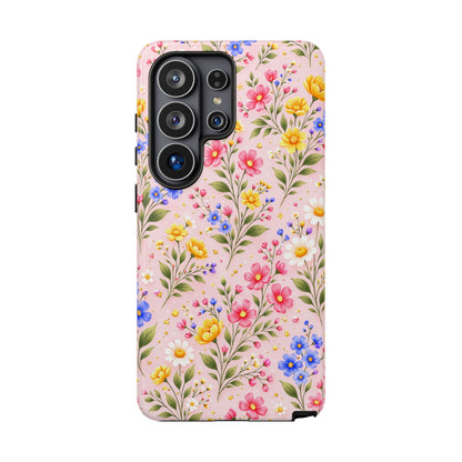 Wildflower Floral Phone Case Vintage Spring Meadow Tough Cover
