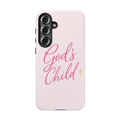 Gods Child Phone Case Christian Pink Aesthetic Tough iPhone Case