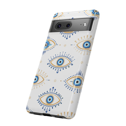 Blue Evil Eye Phone Case – Protective Slim Shockproof Cover for Iphone, Samsung Galaxy and Pixel