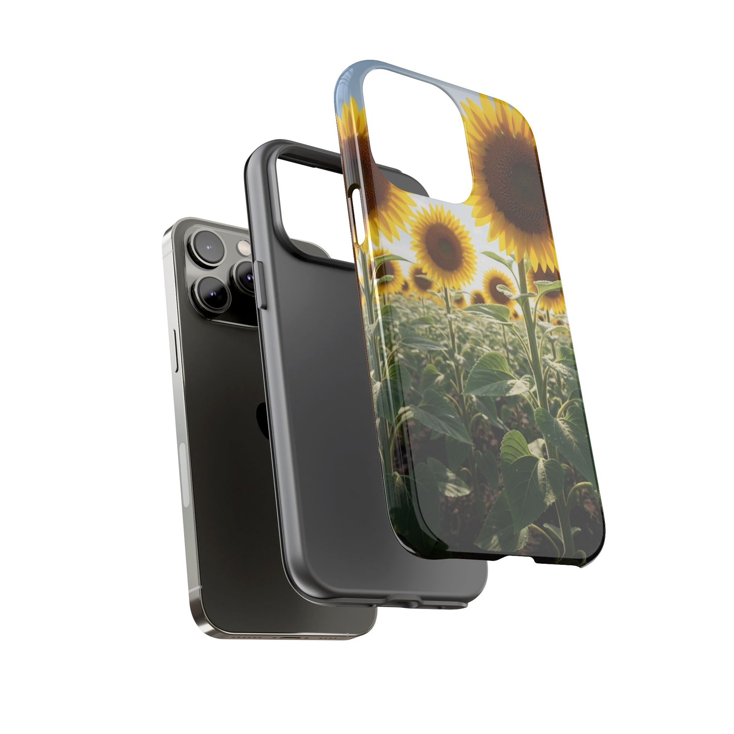 Sunflower Field Phone Case | Golden Hour Floral Aesthetic | Bright Summer Tough Case
