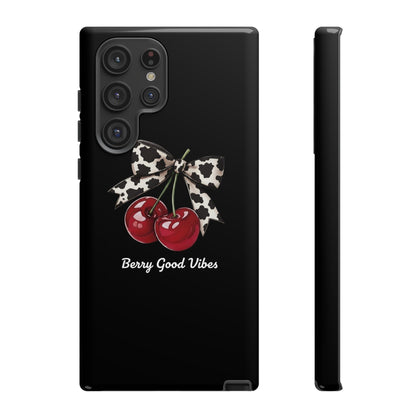 Cherry Cow Print Phone Case | Coquette Bow Aesthetic | Tough Protective Case