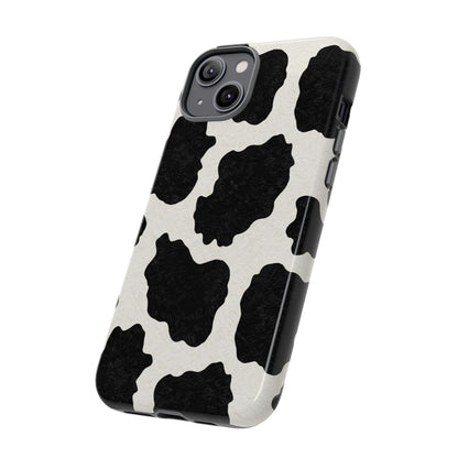 Black & White Cow Print Phone Case | Aesthetic Tough Protective Case