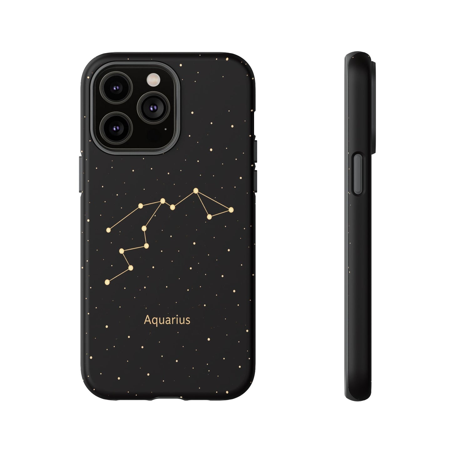 Aquarius Zodiac Constellation Phone Case – Luxe Gold Celestial Cover