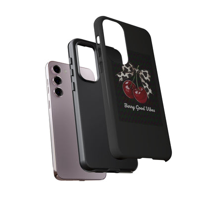 Cherry Cow Print Phone Case | Coquette Bow Aesthetic | Tough Protective Case
