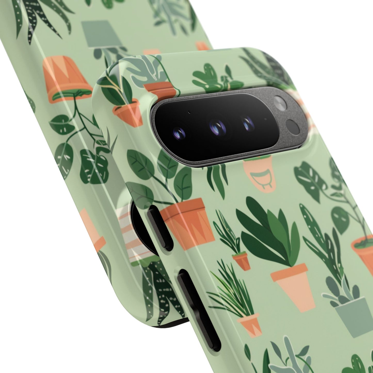 Plant Lover Phone Case | Cute Potted Plants Pattern | Botanical Aesthetic Tough Case
