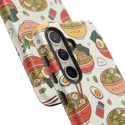 Kawaii Ramen Phone Case – Cute Japanese Food Pattern | Noodle Bowl Aesthetic Case