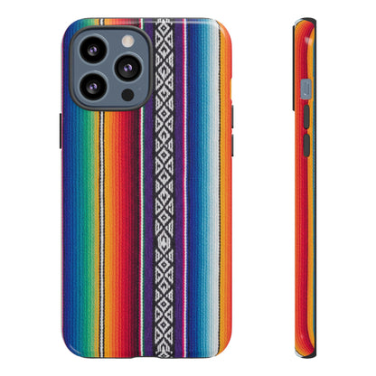Serape Stripe Phone Case – Colorful Mexican Blanket Pattern Tough Case