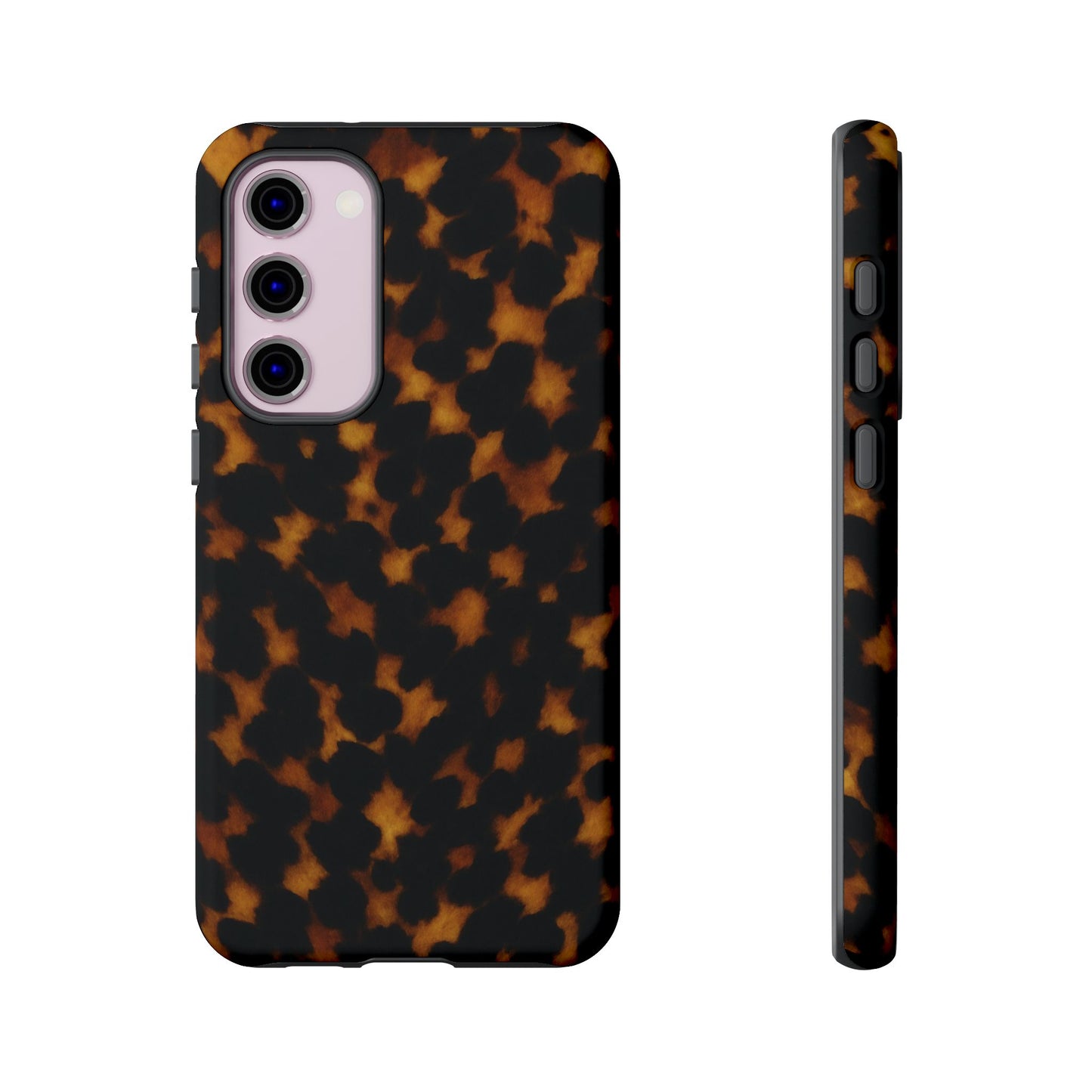 Tortoiseshell Pattern Tough Phone Case | Classic Leopard-Style Protective Cover