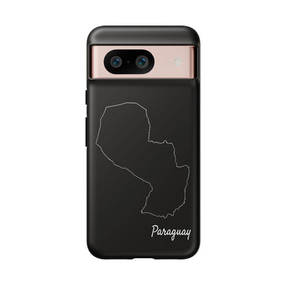 Paraguay Outline Phone Case – Minimal Country Map Tough Case (iPhone, Samsung, Pixel)