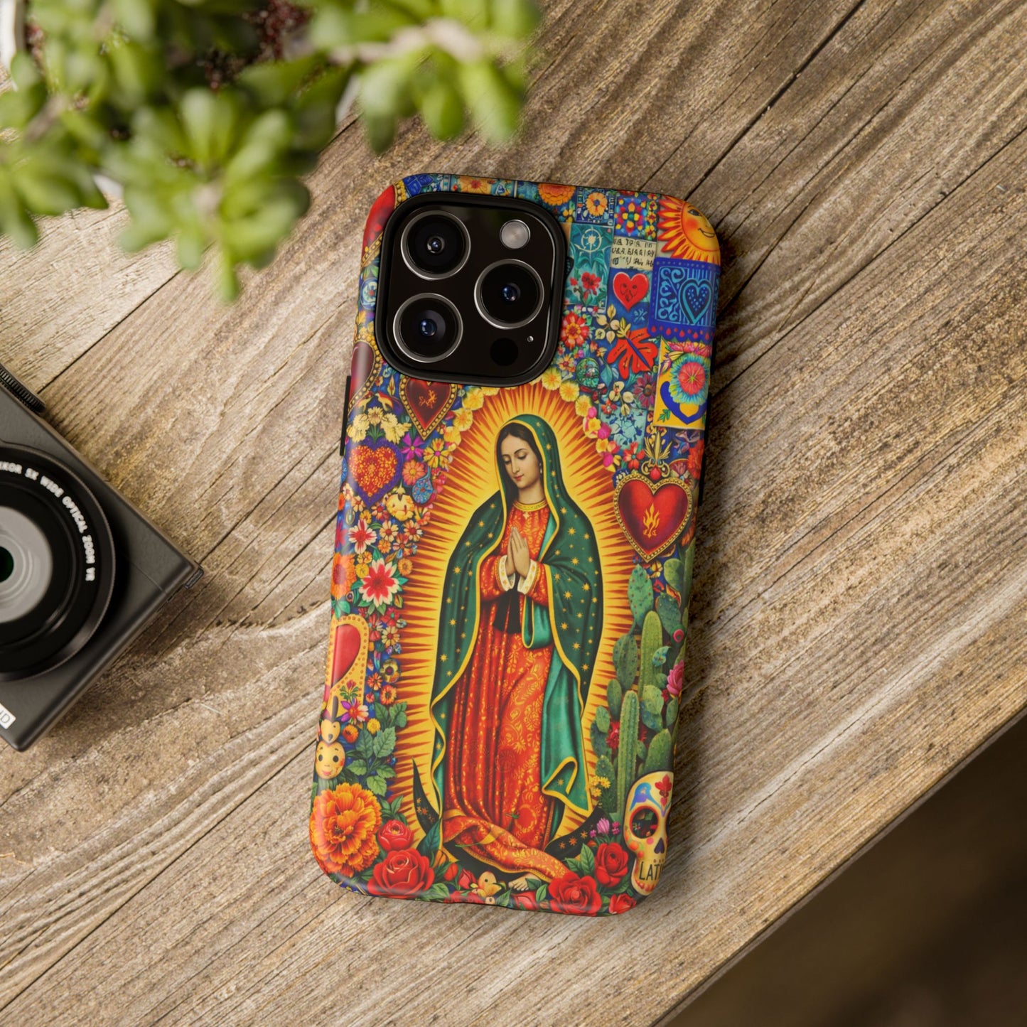 Virgin Mary Guadalupe Phone Case Mexican Folk Art Tough Cover iPhone Samsung