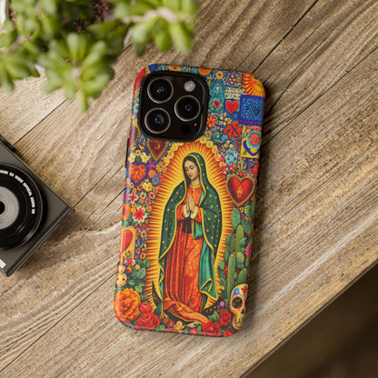 Virgin Mary Guadalupe Phone Case Mexican Folk Art Tough Cover iPhone Samsung
