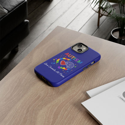 Autism Awareness Tough Case – "Love Connects All Pieces" Phone Case for Iphone, Samsung Galaxy and Pixel